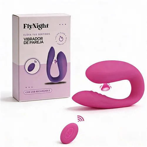 Vibrador De Pareja Rosa Fly Night