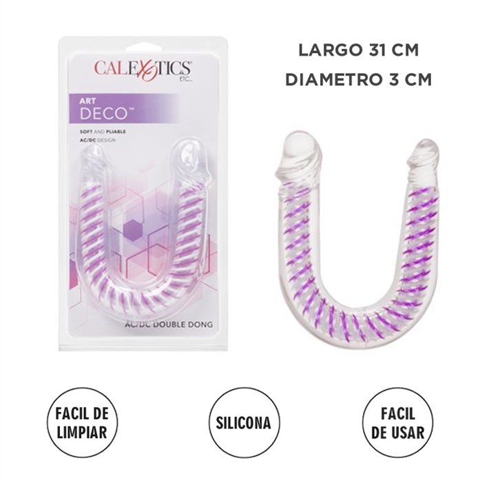 Doble consolador estimulador con 3cm de ancho
