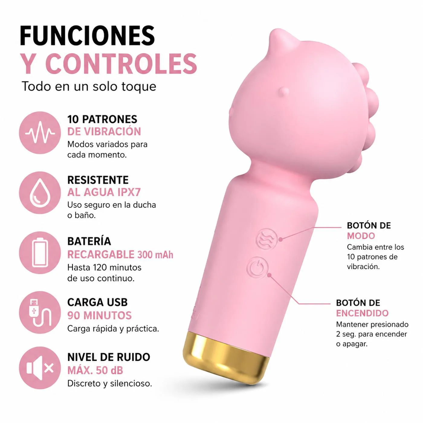 Mini Massager Minipop - Masajeador Vibrador 7