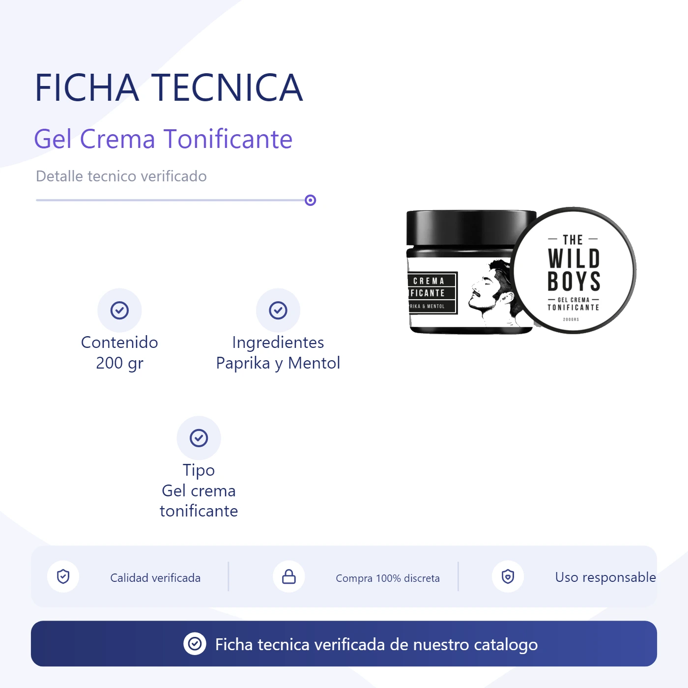 Wild Boys Tonificante Gel Crema Tonificante Con Paprika Y Mentol 2