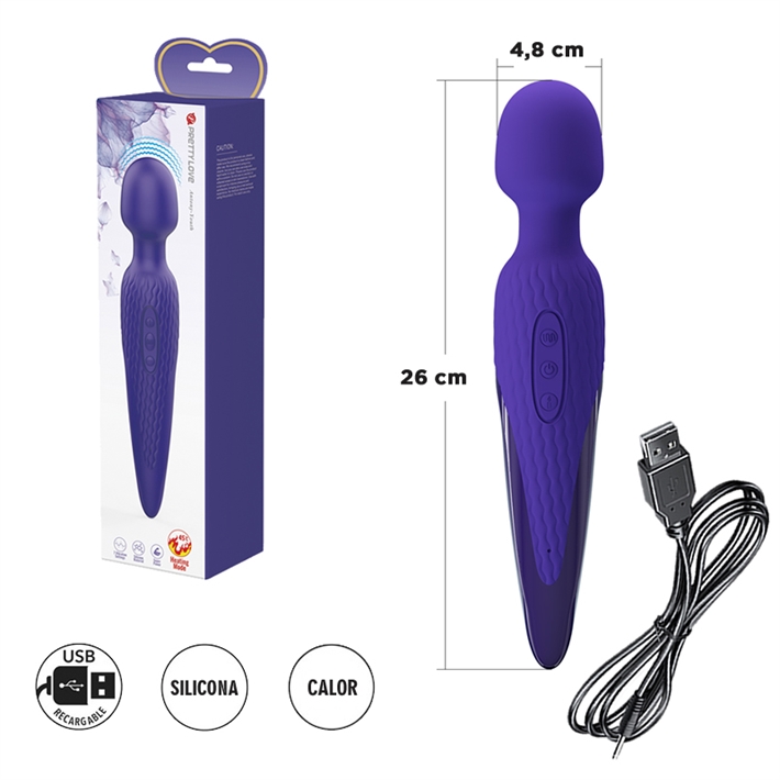 Microfono vibrador con efecto calor Pretty Love