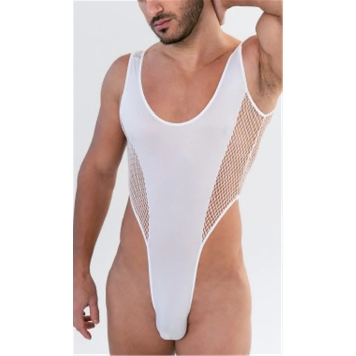 Body Cavado De Microfibra Y Red 