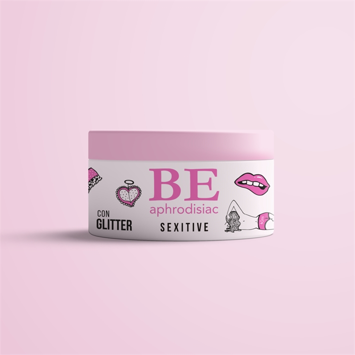 Crema corporal BE con glitter y feromonas. 200G