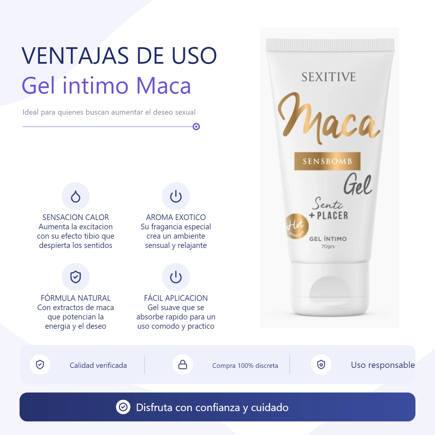 Gel Intimo Sens Bomb Maca - 70 gr 5