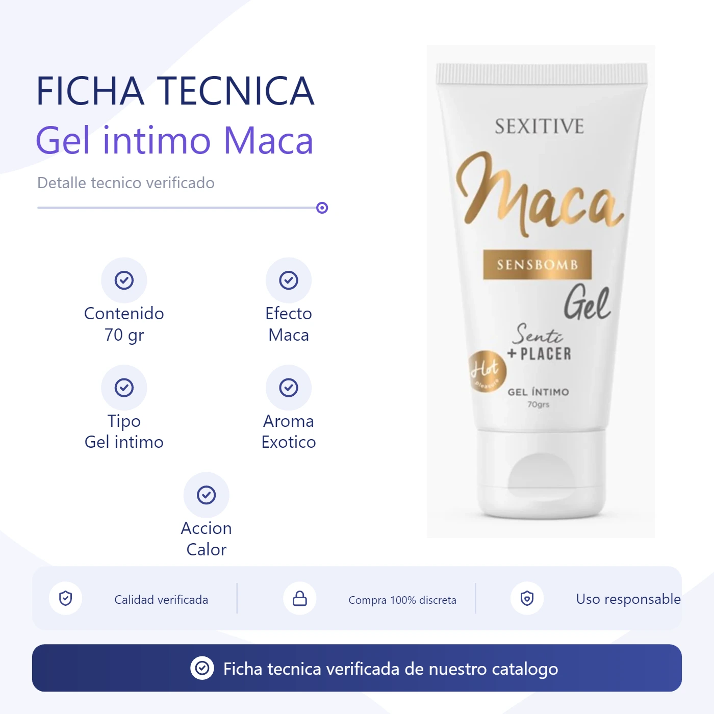 Gel Intimo Sens Bomb Maca - 70 gr 4