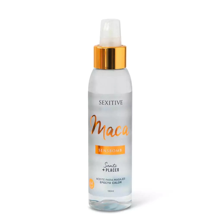 Aceite para masajes de Maca SensBomb efecto Calor 130ml