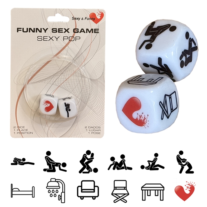 Juego SEXY POP de 2 dados de posicion y Ubicación