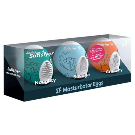 Kit de 3 huevos masturbadores Satisfyer