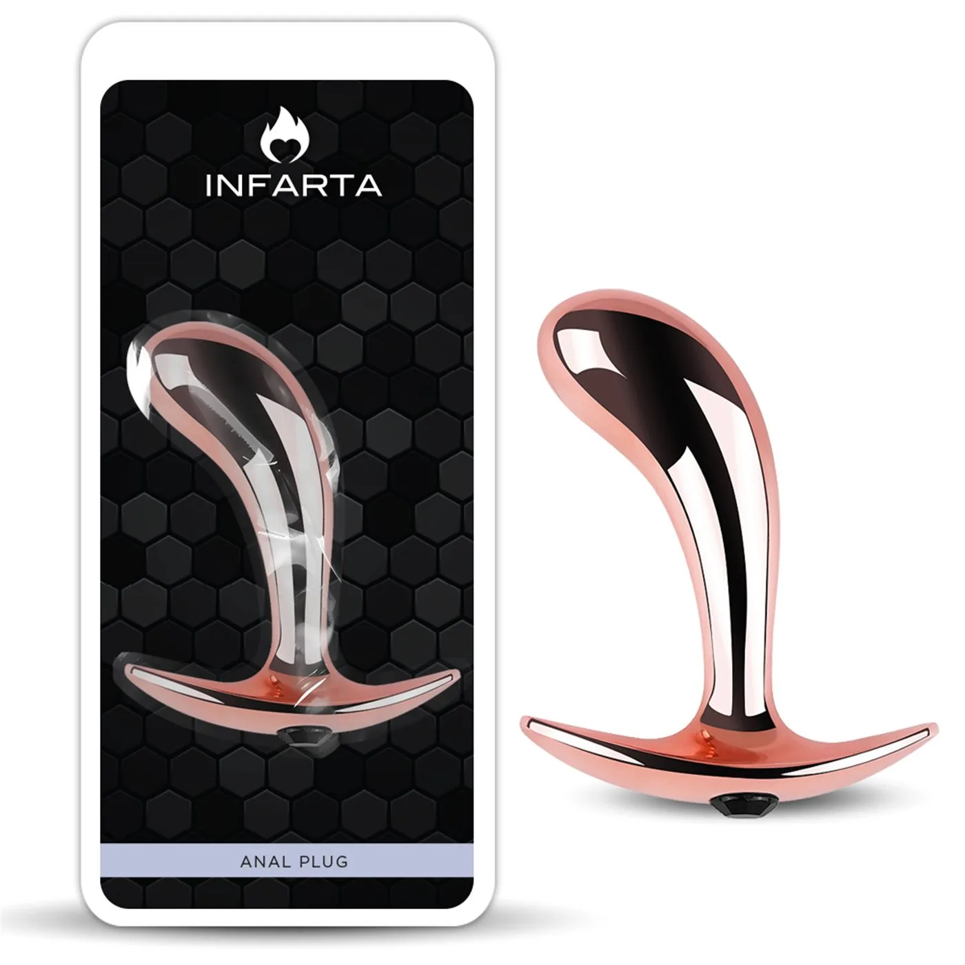 Anal Plug Ergo Rose Metal Small